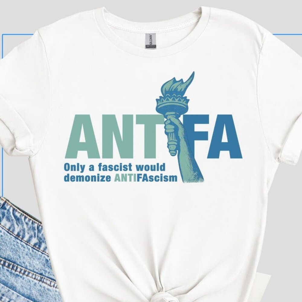 Antifa Shirt, Antifascist Statue of Liberty Tshirt, Anti Fascism Patriotic Tee
